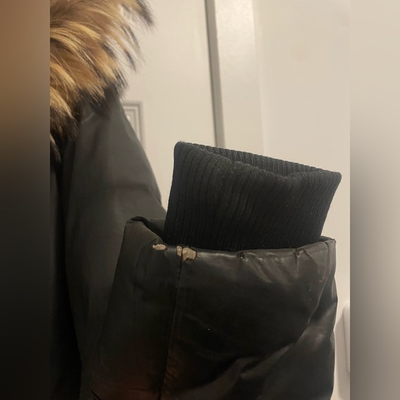 Mackage Black Puffer Jacket with Fur Trim - Picture 7 of 9